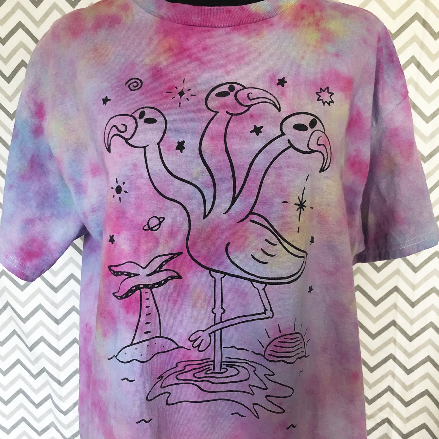 Alien Flamingo t-shirt (Tie-Dye)