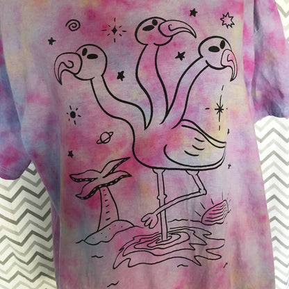 Alien Flamingo t-shirt (Tie-Dye)