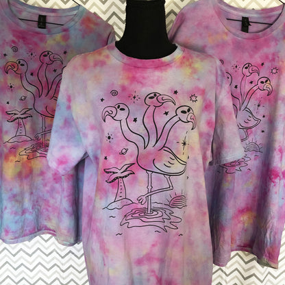 Alien Flamingo t-shirt (Tie-Dye)