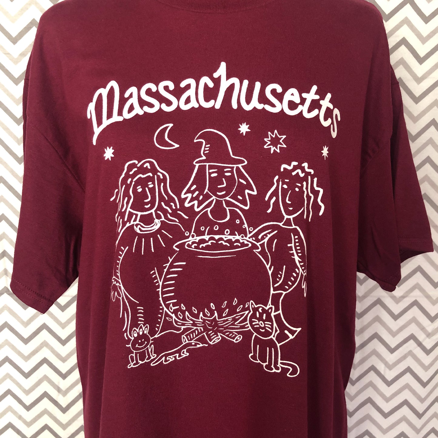 Massachusetts Witches t-shirt (Maroon)