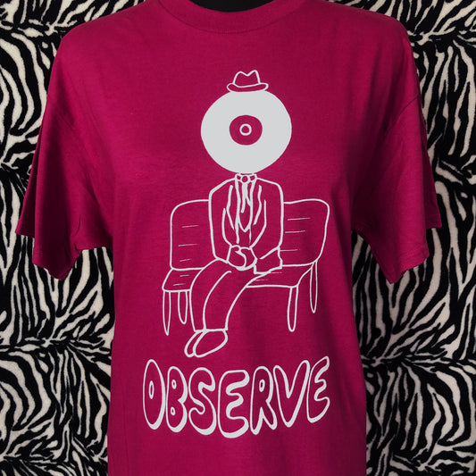 Observe Eyeball Man t-shirt (Berry)