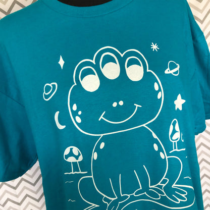 Psychedelic Frog t-shirt (Tropical Blue)