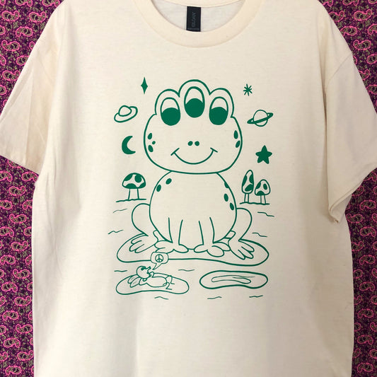 Psychedelic Frog t-shirt (Natural)