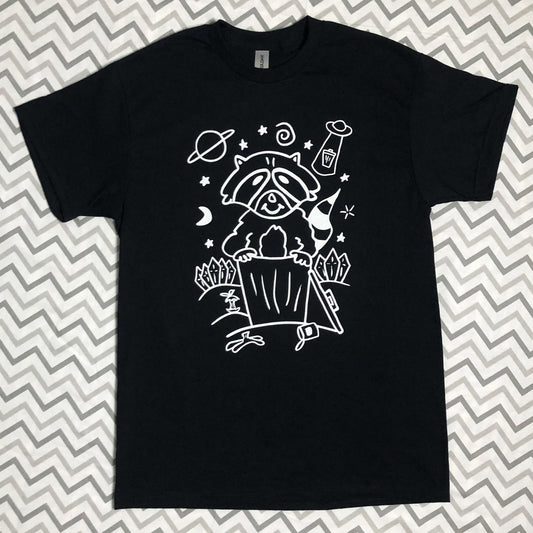 Space Raccoon t-shirt (Black)