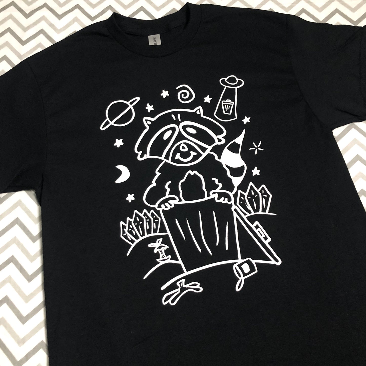 Space Raccoon t-shirt (Black)