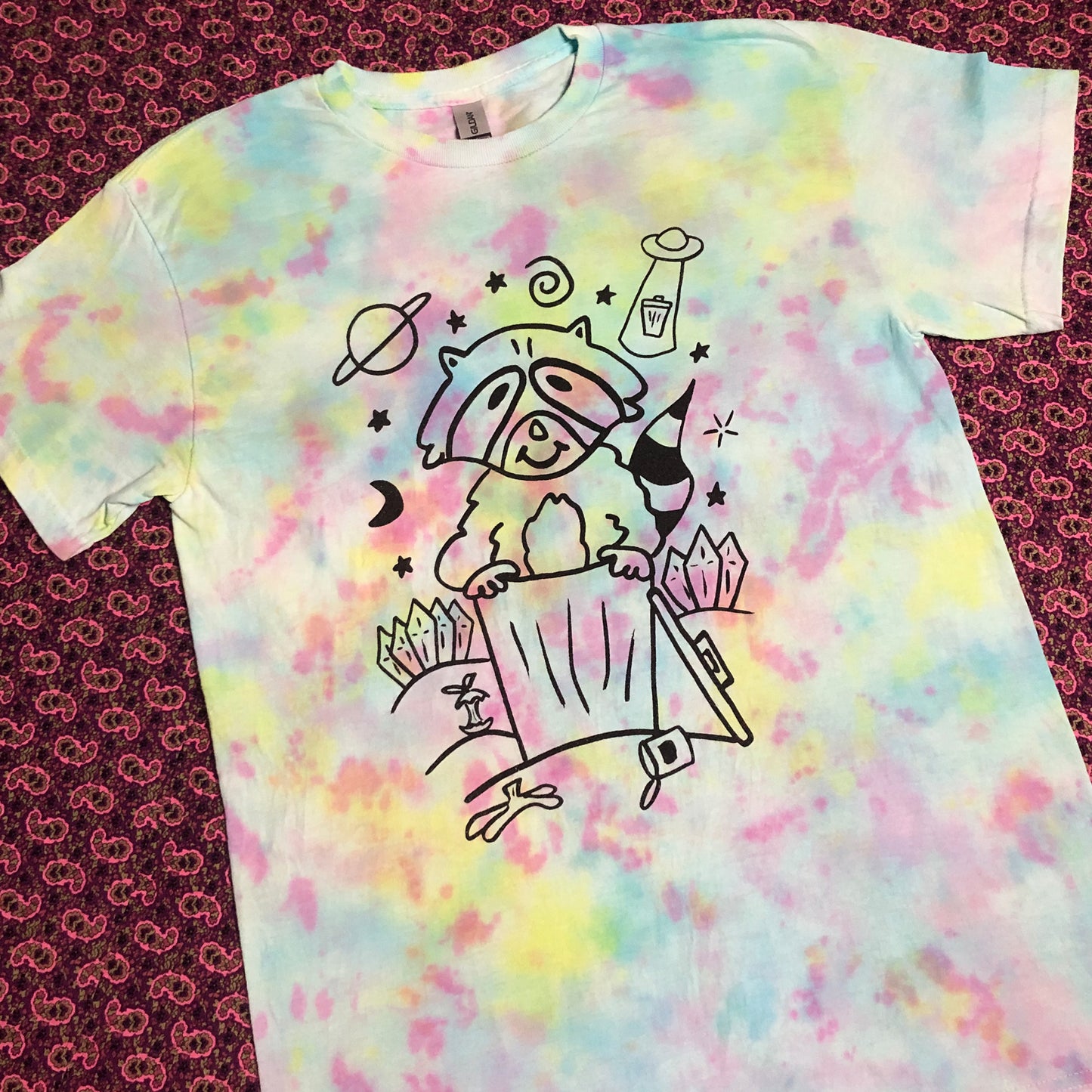 Space Raccoon t-shirt (Tie-Dye)