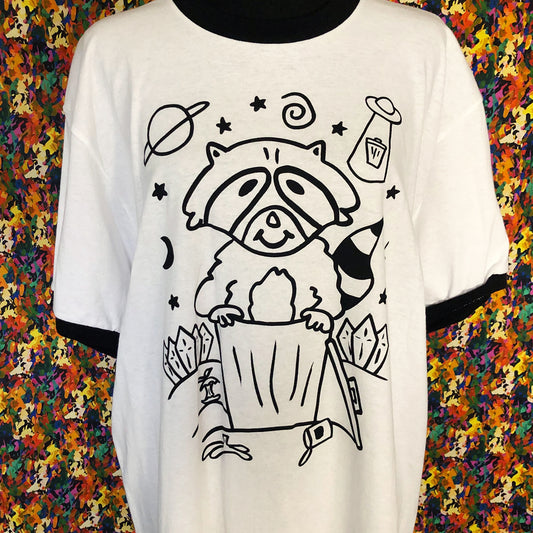 Space Raccoon t-shirt (Ringer)