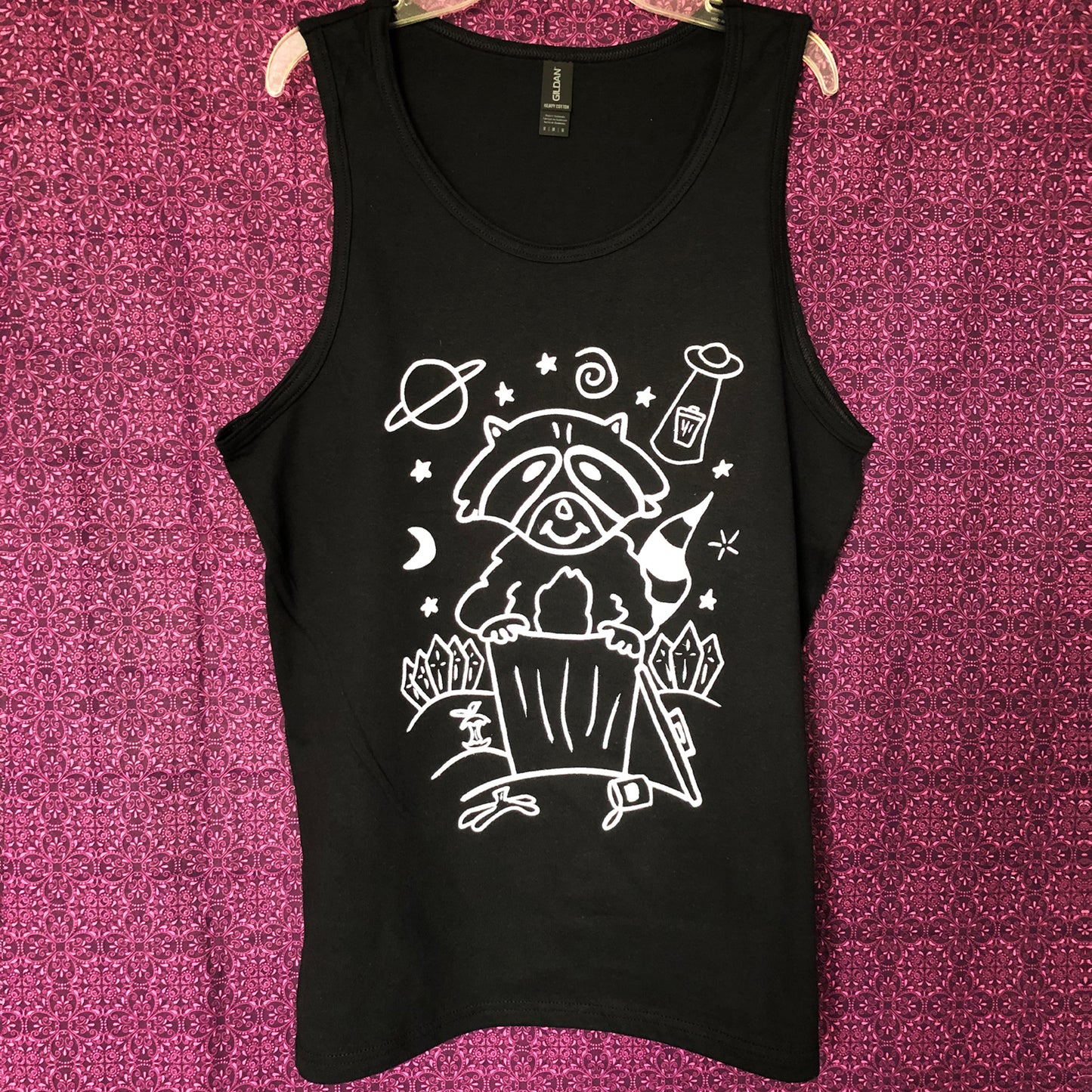 Space Raccoon tank top
