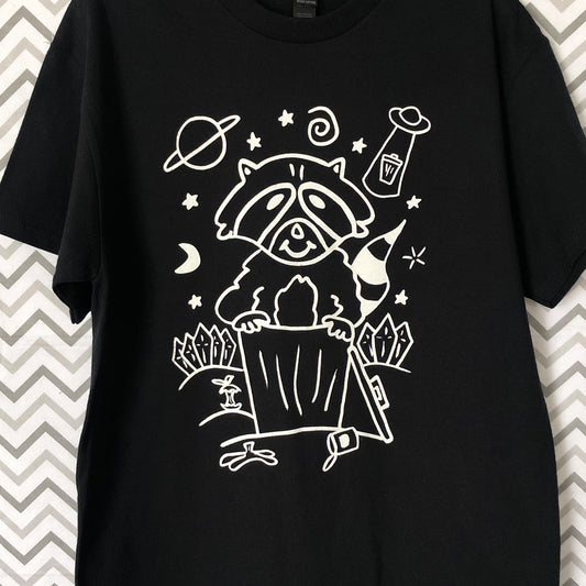 Space Raccoon t-shirt (Black)