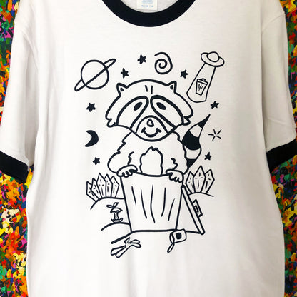 Space Raccoon t-shirt (Ringer)