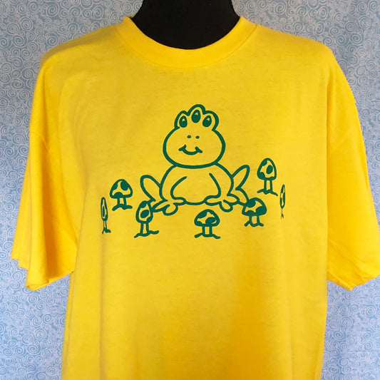 Three Eyed Frog Mushrooms t-shirt (Yellow)