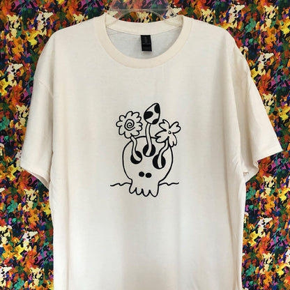 Three Eyed Skull Growth t-shirt (Natural)