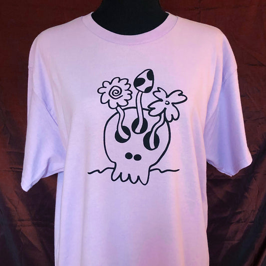 Three Eyed Skull Growth t-shirt (Purple)