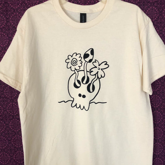 Three Eyed Skull Growth t-shirt (Natural)